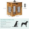 image:imageYITAHOME Dog Crate Furniture30 inch Heavy Duty Dog Kennel End Table with Drawer 2 Doors Large Wooden Dog Crate Table Indoor Dog House for Large Medium Small Dogs Brown