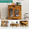 image:imageYITAHOME Dog Crate Furniture30 inch Heavy Duty Dog Kennel End Table with Drawer 2 Doors Large Wooden Dog Crate Table Indoor Dog House for Large Medium Small Dogs Brown