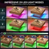 image:imageYITAHOME LED Game Coffee Table with 2 Drawers Storage Square Modern Coffee Table Engineered Wood Low Coffee Tables for Living Room Decor Farmhouse Rustic Center Table BrownBrown