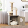 image:imageYITAHOME Litter Box Enclosure with Cat Tree Modern Cat Tower for Indoor Cats 48Inch Cat Litter Furniture with Sisal Scratching Post Grey