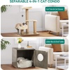 image:imageYITAHOME Litter Box Enclosure with Cat Tree Modern Cat Tower for Indoor Cats 48Inch Cat Litter Furniture with Sisal Scratching Post Grey