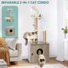 image:imageYITAHOME Litter Box Enclosure with Cat Tree Modern Cat Tower for Indoor Cats 48Inch Cat Litter Furniture with Sisal Scratching Post Grey