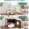 image:imageYITAHOME Litter Box Enclosure with Cat Tree Modern Cat Tower for Indoor Cats 48Inch Cat Litter Furniture with Sisal Scratching Post and Toys Brown