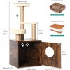 image:imageYITAHOME Litter Box Enclosure with Cat Tree Modern Cat Tower for Indoor Cats 48Inch Cat Litter Furniture with Sisal Scratching Post and Toys Brown