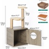 image:imageYITAHOME Litter Box Enclosure with Cat Tree and Tower 4in1 Separable Cat Furniture Endtable with Hammock and Scratching Posts for Large Cats