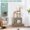 image:imageYITAHOME Litter Box Enclosure with Cat Tree and Tower 4in1 Separable Cat Furniture Endtable with Hammock and Scratching Posts for Large Cats