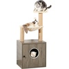 image:imageYITAHOME Litter Box Enclosure with Cat Tree and Tower 4in1 Separable Cat Furniture Endtable with Hammock and Scratching Posts for Large Cats