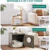 image:imageYITAHOME Litter Box Enclosure with Cat Tree and Tower 4in1 Separable Cat Furniture Endtable with Hammock and Scratching Posts for Large Cats