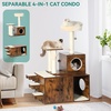image:imageYITAHOME Litter Box Enlcosure with Cat Tree 4in1 Modern Cat Tree with Cat Mat Indoor Wooden Cat House Separable Litter Box Furniture Hidden End Table for 34 Large Cats