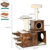 image:imageYITAHOME Litter Box Enlcosure with Cat Tree 4in1 Modern Cat Tree with Cat Mat Indoor Wooden Cat House Separable Litter Box Furniture Hidden End Table for 34 Large Cats