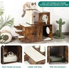 image:imageYITAHOME Litter Box Enlcosure with Cat Tree 4in1 Modern Cat Tree with Cat Mat Indoor Wooden Cat House Separable Litter Box Furniture Hidden End Table for 34 Large Cats