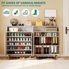 image:imageYITAHOME Shoe Cabinet with Doors 5Tier Shoe Storage Cabinet with Open Shelves Large Capacity Wooden Shoes Rack Organizer with Pine Wood Legs for Entryway Hallway Closet White amp Oak Color