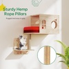 image:imageYITAHOME Solid Wood Cat Wall Shelves and Perches for Wall Pine Wall Mounted Cat Tree 16 Piece Set Cat Climbing Shelves with House Warmer Mat Cat Scratcher Feeding Bowl for Cats