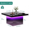 image:imageYITAHOME Square Coffee Table Coffee Tables for Living Room with LED Lights Modern Cocktail Coffee Table for Decor BlackBlack
