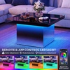 image:imageYITAHOME Square Coffee Table Coffee Tables for Living Room with LED Lights Modern Cocktail Coffee Table for Decor BlackBlack