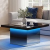 image:imageYITAHOME Square Coffee Table Coffee Tables for Living Room with LED Lights Modern Cocktail Coffee Table for Decor BlackBlack