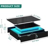 image:imageYITAHOME Square Coffee Table Coffee Tables for Living Room with LED Lights Modern Cocktail Coffee Table for Decor BlackGlossy Black