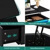 image:imageYITAHOME Square Coffee Table Coffee Tables for Living Room with LED Lights Modern Cocktail Coffee Table for Decor BlackGlossy Black