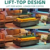 image:imageYITAHOME Square Coffee Table Coffee Tables for Living Room with LED Lights Modern Cocktail Coffee Table for Decor BlackGrey