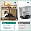 image:imageYITAHOME XL Dog Crate Furniture 41 with 2 Drawers Large Dog Kennel End Table Wooden Dog Cage Indoor Dog House Pet Crate Table with Double Doors for Large Small Medium Dogs Walnut Color