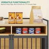 image:imageYITAHOME XL Dog Crate Furniture 41 with 2 Drawers Large Dog Kennel End Table Wooden Dog Cage Indoor Dog House Pet Crate Table with Double Doors for Large Small Medium Dogs Walnut Color