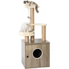 image:imageYITAHOME Litter Box Enclosure with Cat Tree Modern Cat Tower for Indoor Cats 48Inch Cat Litter Furniture with Sisal Scratching Post Grey