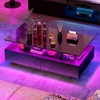 image:imageYITAHOME Square Coffee Table Coffee Tables for Living Room with LED Lights Modern Cocktail Coffee Table for Decor BlackGlossy Black