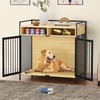 image:imageYITAHOME XL Dog Crate Furniture 41 with 2 Drawers Large Dog Kennel End Table Wooden Dog Cage Indoor Dog House Pet Crate Table with Double Doors for Large Small Medium Dogs Walnut Color
