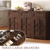 image:imageYITAHOME Farmhouse Kitchen Island Tilt Out Trash Can Cabinet 583 Kitchen Storage Island with 3 Drawers 2 TiltOut Bins Compartment for 10 Gallon Trash Cans Adjustable Shelf amp Metal HandleBrown Oak