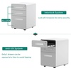 image:imageYITAHOME 3Drawer Rolling File Cabinet Metal Mobile File Cabinet with Lock Filing Cabinet Under Desk fits LegalA4 Size for HomeOffice Fully AssembledGray and WhiteGrey and White