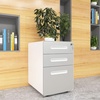 image:imageYITAHOME 3Drawer Rolling File Cabinet Metal Mobile File Cabinet with Lock Filing Cabinet Under Desk fits LegalA4 Size for HomeOffice Fully AssembledGray and WhiteGrey and White