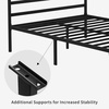 image:imageYITAHOME Metal Four Poster Canopy Bed Frame  14 Inch Platform Bed with Builtin Headboard Strong Metal Slat Mattress Support No Box Spring Needed Black King SizeCanopy Bed