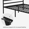 image:imageYITAHOME Metal Four Poster Canopy Bed Frame  14 Inch Platform Bed with Builtin Headboard Strong Metal Slat Mattress Support No Box Spring Needed Black King SizeCanopy Bed
