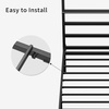 image:imageYITAHOME Metal Four Poster Canopy Bed Frame  14 Inch Platform Bed with Builtin Headboard Strong Metal Slat Mattress Support No Box Spring Needed Black King SizeCanopy Bed