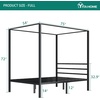 image:imageYITAHOME Metal Four Poster Canopy Bed Frame  14 Inch Platform Bed with Builtin Headboard Strong Metal Slat Mattress Support No Box Spring Needed Black King SizeCanopy Bed
