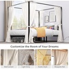 image:imageYITAHOME Metal Four Poster Canopy Bed Frame  14 Inch Platform Bed with Builtin Headboard Strong Metal Slat Mattress Support No Box Spring Needed Black King SizeCanopy Bed with USB Ports