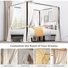 image:imageYITAHOME Metal Four Poster Canopy Bed Frame  14 Inch Platform Bed with Builtin Headboard Strong Metal Slat Mattress Support No Box Spring Needed Black King SizeCanopy Bed with USB Ports