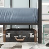 image:imageYITAHOME Metal Four Poster Canopy Bed Frame  14 Inch Platform Bed with Builtin Headboard Strong Metal Slat Mattress Support No Box Spring Needed Black King SizeCanopy Bed