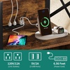 image:imageYITAHOME Record Player Stand Turntable Stand Albums on Vinyl Record Storage Audio Cabinet with LED Light and Charging Station Record Table with Wheel for Living Room Bedroom Office Brown
