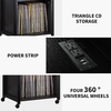 image:imageYITAHOME Record Player Stand Turntable Stand Albums on Vinyl Record Storage Audio Cabinet with LED Light and Charging Station Record Table with Wheel for Living Room Bedroom Office