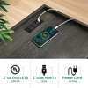 image:imageYITAHOME Record Player Stand with Power Outlets and LED Lights Holds Up to 130 Albums Record Player Table with Storage Vinyl Record Storage with Solid Legs for Living Room Bedroom Grey