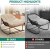 image:imageYITAHOME Oversized Rocking Chair Rattan Patio Rocking Chair w59 Thick Cushion amp Wicker Basket AllWeather Saucer Chair for Lawn Garden Backyard BeigeBrownbeige
