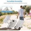 image:imageYITAHOME Portable Camping Sink Handwashing Station with Adjustable Wash Basin Soap Dispenser Metal Handle Large Wheels for Outdoor Travel Boat Gather Garden Worksite White79Gal
