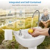 image:imageYITAHOME Portable Camping Sink Handwashing Station with Adjustable Wash Basin Soap Dispenser Metal Handle Large Wheels for Outdoor Travel Boat Gather Garden Worksite White45Gal53Gal