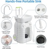 image:imageYITAHOME Portable Camping Sink Handwashing Station with Adjustable Wash Basin Soap Dispenser Metal Handle Large Wheels for Outdoor Travel Boat Gather Garden Worksite White119Gal