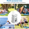 image:imageYITAHOME Portable Camping Sink Handwashing Station with Adjustable Wash Basin Soap Dispenser Metal Handle Large Wheels for Outdoor Travel Boat Gather Garden Worksite White119Gal