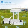 image:imageYITAHOME Portable Camping Sink Handwashing Station with Adjustable Wash Basin Soap Dispenser Metal Handle Large Wheels for Outdoor Travel Boat Gather Garden Worksite White79Gal