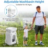 image:imageYITAHOME Portable Camping Sink Handwashing Station with Adjustable Wash Basin Soap Dispenser Metal Handle Large Wheels for Outdoor Travel Boat Gather Garden Worksite White119Gal