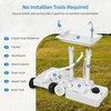 image:imageYITAHOME Portable Camping Sink Handwashing Station with Adjustable Wash Basin Soap Dispenser Metal Handle Large Wheels for Outdoor Travel Boat Gather Garden Worksite White79Gal