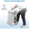 image:imageYITAHOME Portable Camping Sink Handwashing Station with Adjustable Wash Basin Soap Dispenser Metal Handle Large Wheels for Outdoor Travel Boat Gather Garden Worksite White119Gal